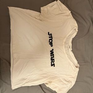 A white stop wars t shirt